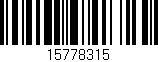 Código de barras (EAN, GTIN, SKU, ISBN): '15778315'