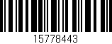 Código de barras (EAN, GTIN, SKU, ISBN): '15778443'