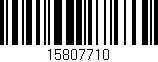 Código de barras (EAN, GTIN, SKU, ISBN): '15807710'