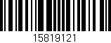 Código de barras (EAN, GTIN, SKU, ISBN): '15819121'