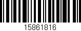 Código de barras (EAN, GTIN, SKU, ISBN): '15861816'