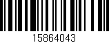Código de barras (EAN, GTIN, SKU, ISBN): '15864043'