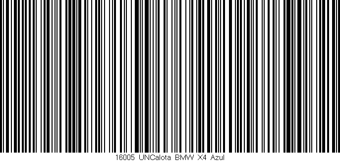 Código de barras (EAN, GTIN, SKU, ISBN): '16005_UNCalota_BMW_X4_Azul'