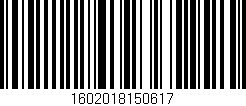 Código de barras (EAN, GTIN, SKU, ISBN): '1602018150617'