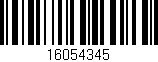 Código de barras (EAN, GTIN, SKU, ISBN): '16054345'