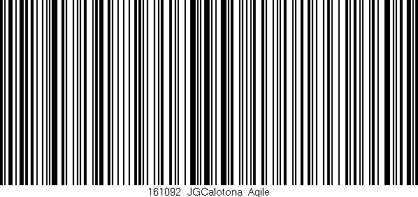 Código de barras (EAN, GTIN, SKU, ISBN): '161092_JGCalotona_Agile'