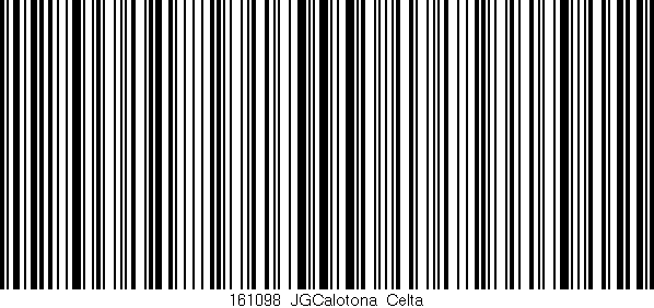 Código de barras (EAN, GTIN, SKU, ISBN): '161098_JGCalotona_Celta'