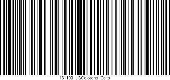 Código de barras (EAN, GTIN, SKU, ISBN): '161100_JGCalotona_Celta'