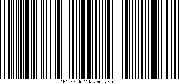 Código de barras (EAN, GTIN, SKU, ISBN): '161156_JGCalotona_Monza'