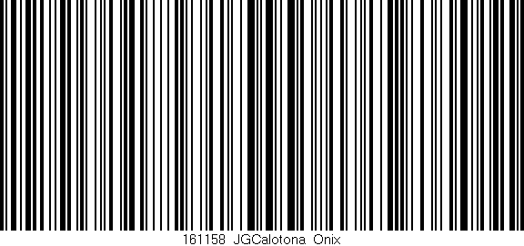 Código de barras (EAN, GTIN, SKU, ISBN): '161158_JGCalotona_Onix'