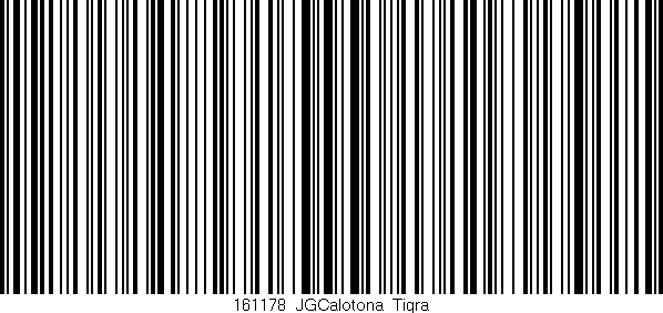 Código de barras (EAN, GTIN, SKU, ISBN): '161178_JGCalotona_Tigra'