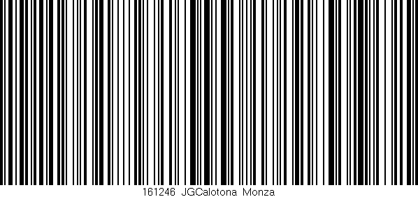 Código de barras (EAN, GTIN, SKU, ISBN): '161246_JGCalotona_Monza'