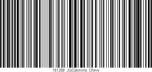 Código de barras (EAN, GTIN, SKU, ISBN): '161288_JGCalotona_Chevy'