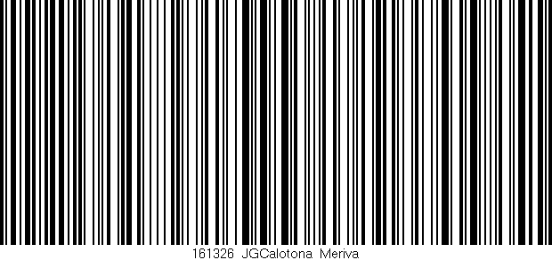 Código de barras (EAN, GTIN, SKU, ISBN): '161326_JGCalotona_Meriva'