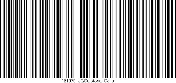 Código de barras (EAN, GTIN, SKU, ISBN): '161370_JGCalotona_Celta'