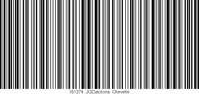 Código de barras (EAN, GTIN, SKU, ISBN): '161374_JGCalotona_Chevette'