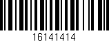 Código de barras (EAN, GTIN, SKU, ISBN): '16141414'