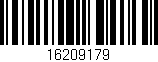 Código de barras (EAN, GTIN, SKU, ISBN): '16209179'