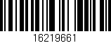 Código de barras (EAN, GTIN, SKU, ISBN): '16219661'