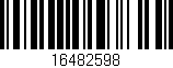 Código de barras (EAN, GTIN, SKU, ISBN): '16482598'