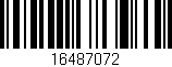 Código de barras (EAN, GTIN, SKU, ISBN): '16487072'
