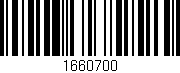 Código de barras (EAN, GTIN, SKU, ISBN): '1660700'