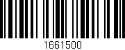 Código de barras (EAN, GTIN, SKU, ISBN): '1661500'