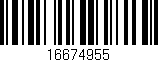 Código de barras (EAN, GTIN, SKU, ISBN): '16674955'