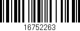 Código de barras (EAN, GTIN, SKU, ISBN): '16752263'