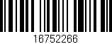 Código de barras (EAN, GTIN, SKU, ISBN): '16752266'