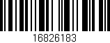 Código de barras (EAN, GTIN, SKU, ISBN): '16826183'