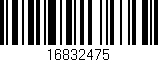 Código de barras (EAN, GTIN, SKU, ISBN): '16832475'