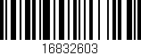 Código de barras (EAN, GTIN, SKU, ISBN): '16832603'