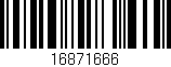 Código de barras (EAN, GTIN, SKU, ISBN): '16871666'