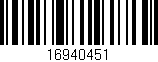 Código de barras (EAN, GTIN, SKU, ISBN): '16940451'