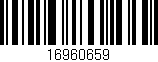 Código de barras (EAN, GTIN, SKU, ISBN): '16960659'