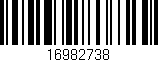 Código de barras (EAN, GTIN, SKU, ISBN): '16982738'