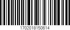 Código de barras (EAN, GTIN, SKU, ISBN): '1702018150614'