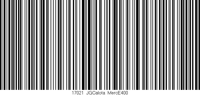 Código de barras (EAN, GTIN, SKU, ISBN): '17021_JGCalota_MercE400'