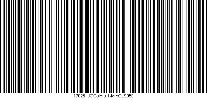 Código de barras (EAN, GTIN, SKU, ISBN): '17025_JGCalota_MercCLS350'