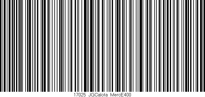 Código de barras (EAN, GTIN, SKU, ISBN): '17025_JGCalota_MercE400'