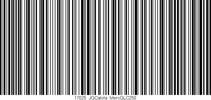 Código de barras (EAN, GTIN, SKU, ISBN): '17025_JGCalota_MercGLC250'