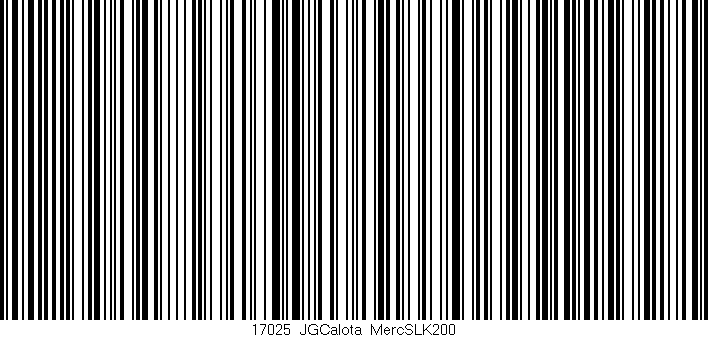 Código de barras (EAN, GTIN, SKU, ISBN): '17025_JGCalota_MercSLK200'