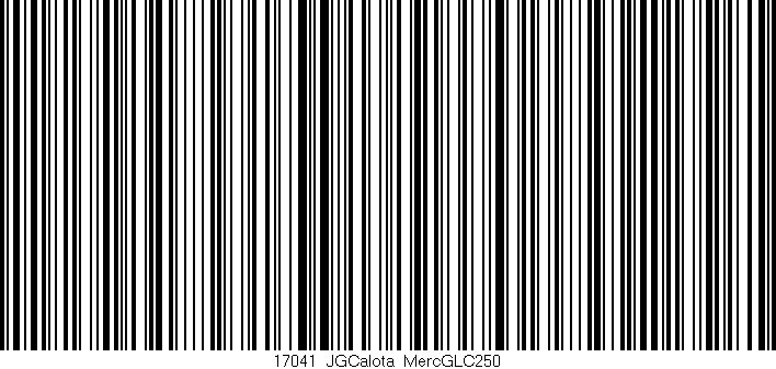 Código de barras (EAN, GTIN, SKU, ISBN): '17041_JGCalota_MercGLC250'