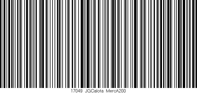 Código de barras (EAN, GTIN, SKU, ISBN): '17049_JGCalota_MercA200'