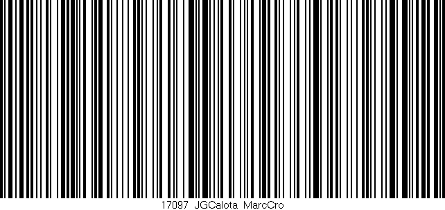 Código de barras (EAN, GTIN, SKU, ISBN): '17097_JGCalota_MarcCro'
