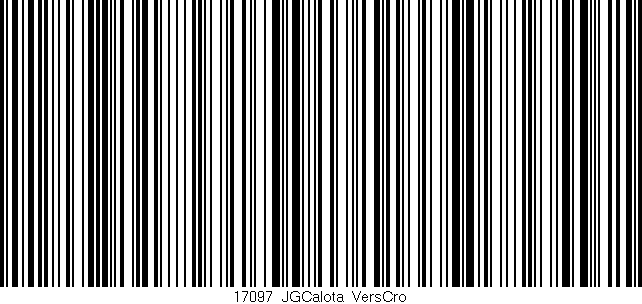 Código de barras (EAN, GTIN, SKU, ISBN): '17097_JGCalota_VersCro'