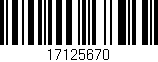 Código de barras (EAN, GTIN, SKU, ISBN): '17125670'