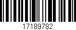 Código de barras (EAN, GTIN, SKU, ISBN): '17189782'