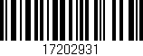 Código de barras (EAN, GTIN, SKU, ISBN): '17202931'